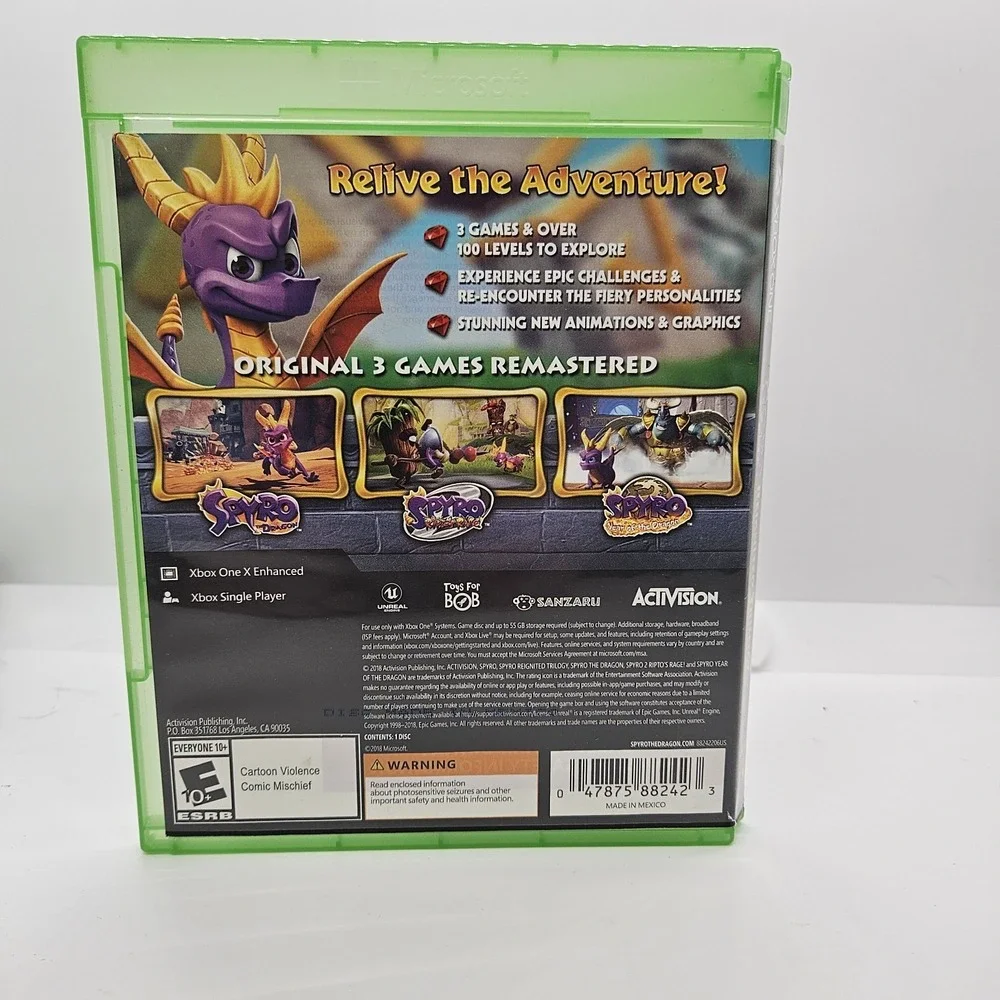 Spyro‎ Reignited Trilogy Xbox One – Complete w/ Case & Disc